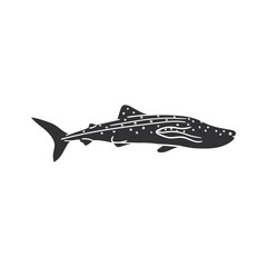 Leopard Shark Icon Silhouette Illustration. Fish Vector Graphic Pictogram Symbol Clip Art. Doodle Sketch Black Sign.