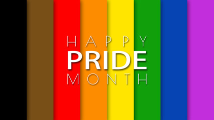 Happy Pride Month LGBT Philadelphia Rainbow Pride Flag Wall Background