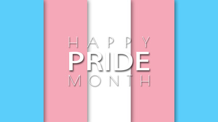 Happy Pride Month Transgender Pride Flag Wall Background