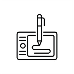 Pen Tablet Icon editable stock vector icon
