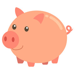 piggy bank isolated on transparent background
