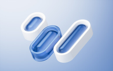 Abstract glass geometry background, 3d rendering.