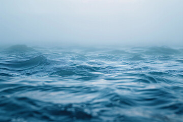 Naklejka premium The Ocean water surface on a cloudy day