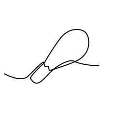 chicken thigh continuous line art