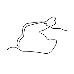 chicken thigh continuous line art