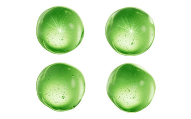 Green cosmetics liquid ball, 3d rendering.