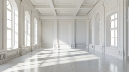 Empty room interior background. 3d rendering 
