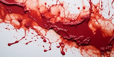 blood splatter  on white background, Drops of blood, blood splash,Red blood splatter stain