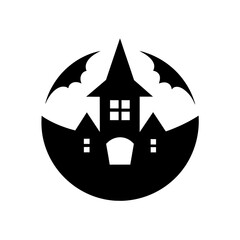 Halloween silhouettes black icon and character. Vector illustration. Isolated on white background.
