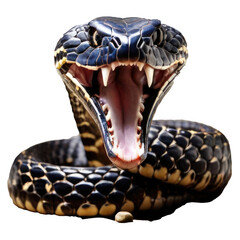 King Cobra, reptile, wonder in the forest isolated. Generative AI