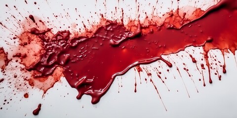 blood splatter  on white background, Drops of blood, blood splash,Red blood splatter stain