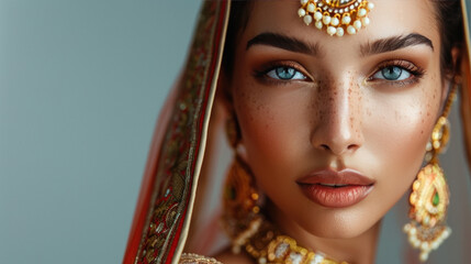 Beautiful indian bride with jwelery