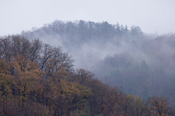 Low clouds on the mountains