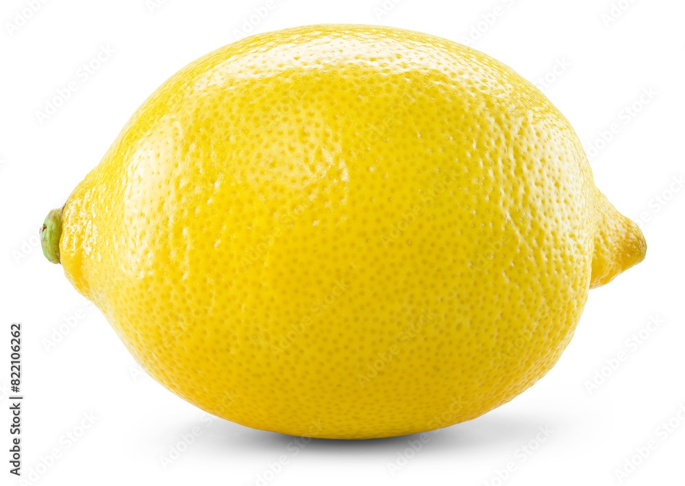 Wall mural Lemon isolated png. Whole lemon on transparent background. PNG format. Full depth of field.