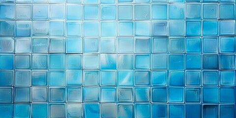 Light blue ceramic tile background, square tiles wall , bathroom or floor interior decoration, Design geometric mosaic texture. Simple seamless pattern 
