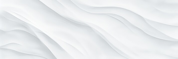 Minimalist abstract white crumpled texture background with soft folds and shadows
