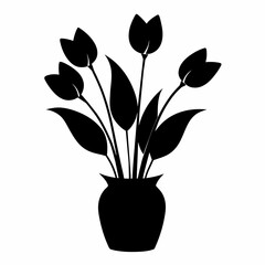 flowers in a vase vector illustration