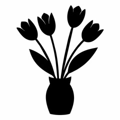 tulips in vase