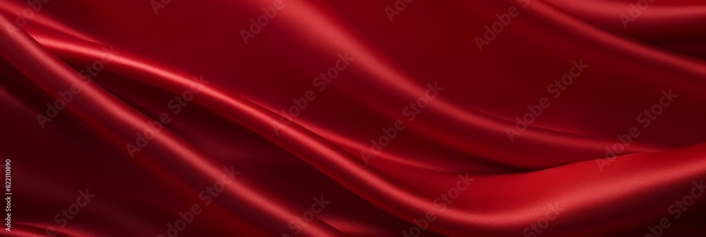 Poster red cloth texture background, red silk satin fabric, dark red color,red luxury silk textile material