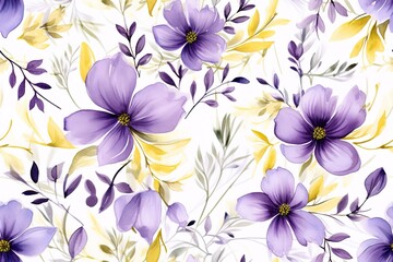 Paisley watercolor floral pattern tile: flowers, flores, tulips, leaves. Oriental indian traditional hand painted water color whimsical seamless print, ceramic design.