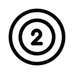 Ball with number, concept icon of snooker in modern style