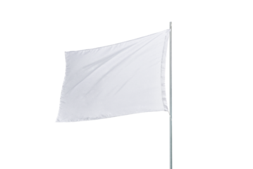 White flag with clean texture isolated, transparent. Perfect for flag mockups or presentations