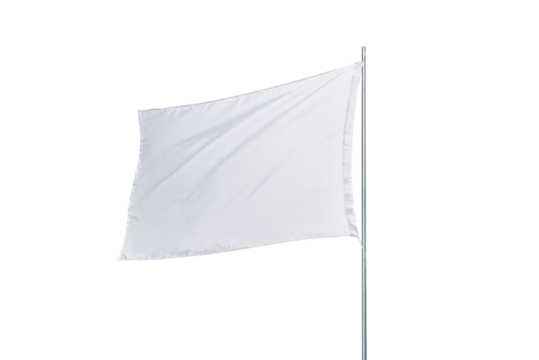 White flag with clean texture isolated, transparent. Perfect for flag mockups or presentations