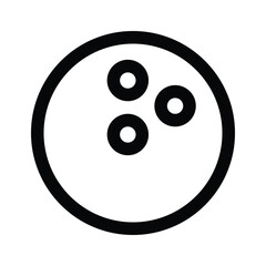 Modern icon of bowling ball, customizable icon design