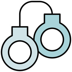 arrest chain, crime, cuffs, handcuffs, lock, police Icon