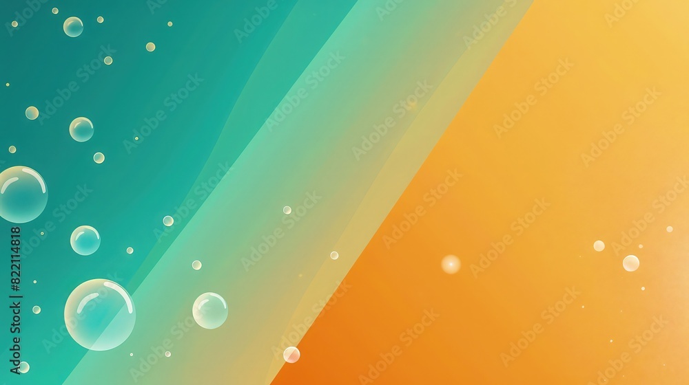 Poster a whimsical background of shiny bubbles in a spectrum of rainbow colors, each bubble encased in a th