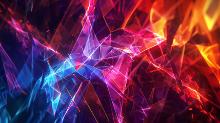 Abstract background in blue and purple neon glow colors