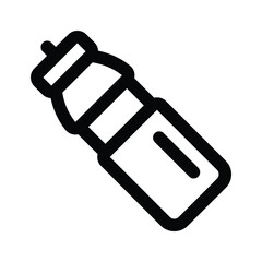 Water bottle, flat editable design, ready for premium use