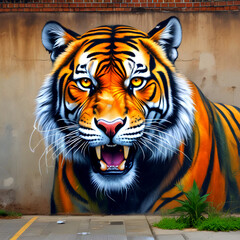 tiger on the wall