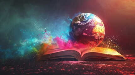 The colourful book UHD wallpaper