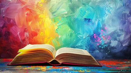 The colourful book UHD wallpaper