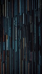 Obraz premium Digital pixelated or bit patterns symbolizing data and communication.