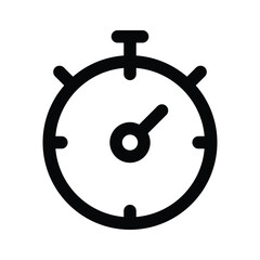 A flat design of stopwatch, time counter vector design