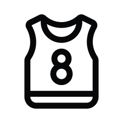 Take a look at this amazing icon of sports shirt, sportswear vector design