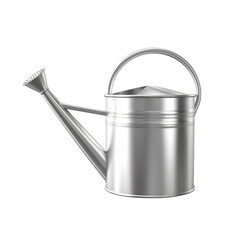 Metal Watering Can Isolated on Transparent Background, PNG, Cut Out.