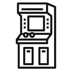 Arcade Machine line vector icon on white background