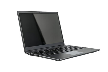 Mockup Image of Laptop Isolated on Transparent Background, PNG, Cut Out.