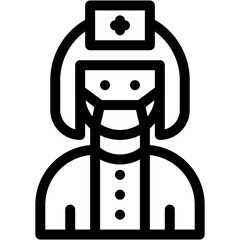 Physician, nurse, doctor, health care, female nurse Icon