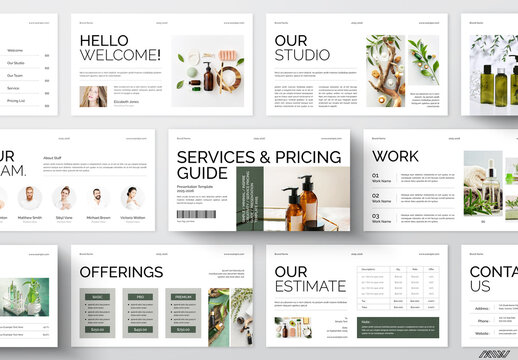 Services and Pricing Guide Presentation Template