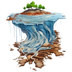 Forests are the life of wildlife and nature. isolated. Generative AI