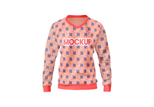 Sweatshirt Mockup Neck V