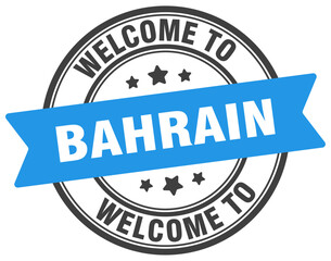 Welcome to Bahrain stamp. Bahrain round sign