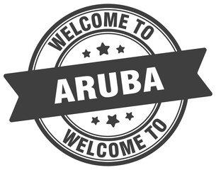 Obraz premium Welcome to Aruba stamp. Aruba round sign
