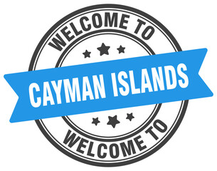 Welcome to Cayman Islands stamp. Cayman Islands round sign
