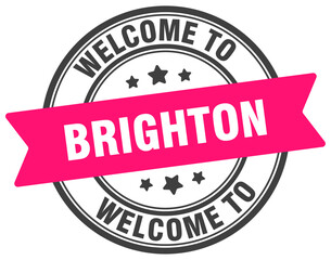 Fototapeta premium Welcome to Brighton stamp. Brighton round sign