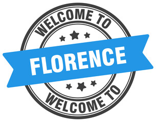 Welcome to Florence stamp. Florence round sign